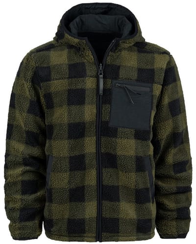 Fostex Reversible Houthakkers Sherpa Softshell Jas Zwart/Olive S