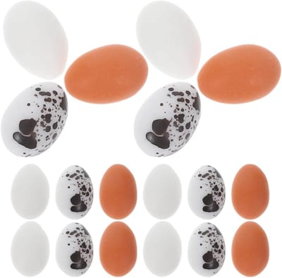 30-delige miniatuureieren van duurzame hars, realistische ornamenten voor poppenhuisdecoratie, lentefeest en creatieve DIY-projecten