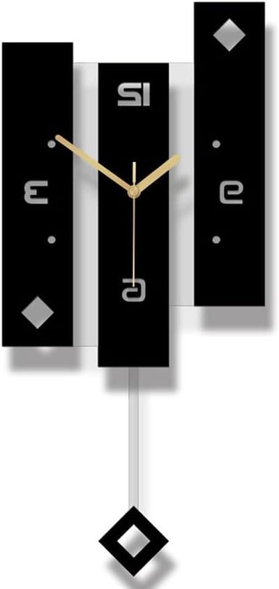Grote Wandklok - Moderne Klok - Woondecoratie - Stil Zonder Tikkend Geluid - 244 mm - Wit