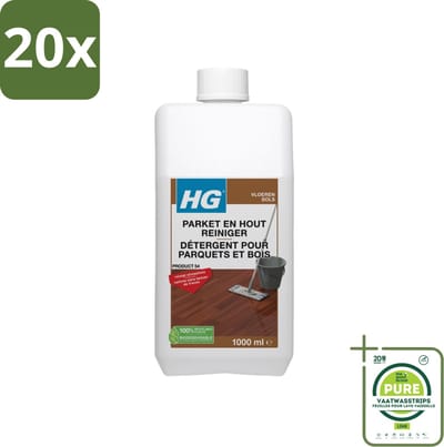 20 x HG Parketreiniger Vloer Polish Cleaner 1 liter - Grootverpakking - Parketreiniger - Parketvloer Schoonmaken - Vloerreiniger - HG Parketreiniger - Parketonderhoud