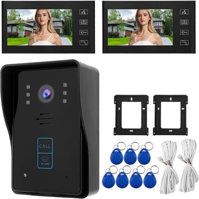 7 Inch HD Video Deur Deurbel Intercom Kit Huis Poort Toegangssysteem Met Sleutelhanger 806MJID12