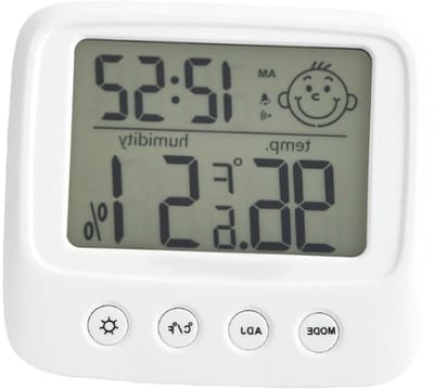 Binnenthermometer Hygrometer - Klimaatmeter Kamer - Kamer Klimaat Meten - Hoge Precisie Weergave - 8.5 x 7.7 x 2.3 cm