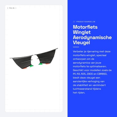 Dailygoods- Winglet Aerodynamisch Ontwerp - Motorfiets Vleugel - Carbon Fiber Stijl - 2 Stuks - Geschikt voor R1/R3/R25/Z900/Z1000 - Verhoogt Stabiliteit