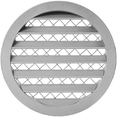 Ventilatie rooster - Afvoer rooster - Lucht circulatie - Rond aluminium - 315 mm - Zilverkleurig