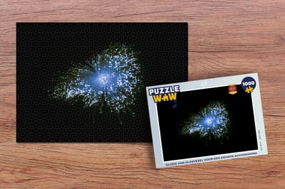 Puzzel Gloed van glasvezel voor een zwarte achtergrond - Legpuzzel - Puzzel 1000 stukjes volwassenen