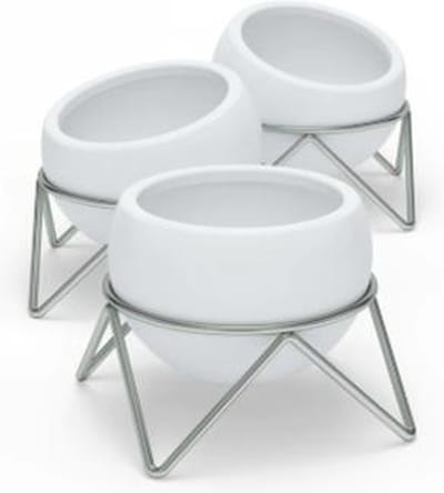 Umbra - Bloempot Potsy - set van 3 - wit keramiek