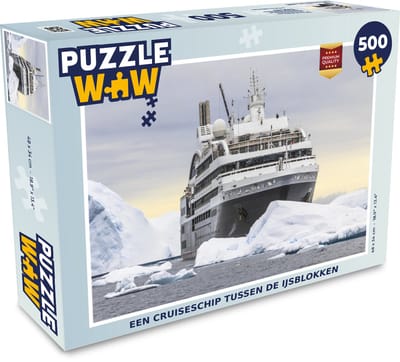 Puzzel Een cruiseschip tussen de ijsblokken - Legpuzzel - Puzzel 500 stukjes