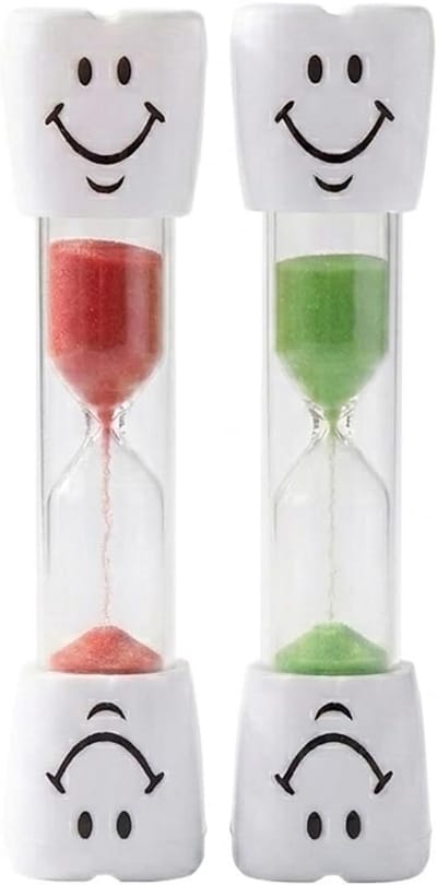 Zandloper voor Kinderen met Smiley Gezicht - 3 Minuten Timer voor Tandpoetsen en Tijdmanagement - Kleurrijk Set voor Thuis en Speelgoed