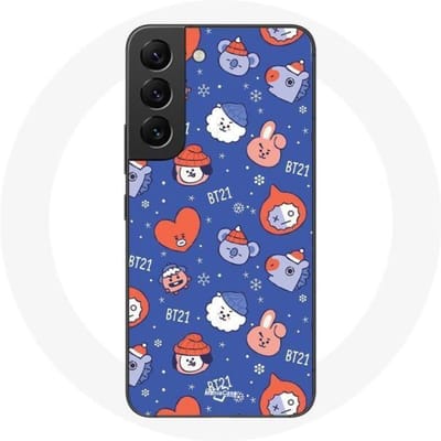 Coque pour Samsung Galaxy S21 FE BTS Bangtan Sonyeondan BT21 Noël 2023