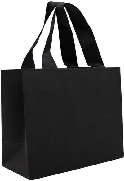 10x cadeautasjes Mat Zwart A5 - 18x8x24cm