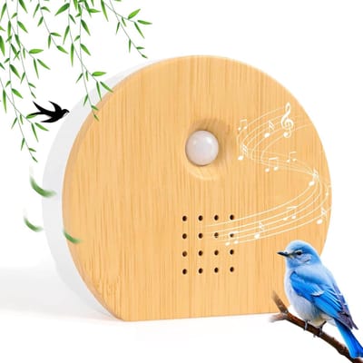 Lexium Vogelgeluiden Huisje met Sensor - Vogelgeluiden Huisje voor op Toilet - Vogelhuisje met Geluid - Singing Bird Box - Bewegingsmelder