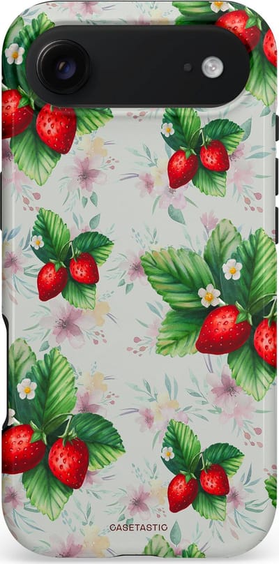 Casetastic hoesje geschikt voor Apple iPhone Air - MagSafe - Dubbellaagse bescherming - Rosales - Fashion Case - Lichtgrijs Donkergroen Rood Beige