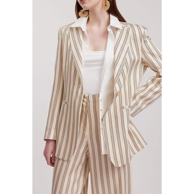 Anne Fontaine Sud Almondmilk Size: 36 | Blazers Outlet | Dames | Beige