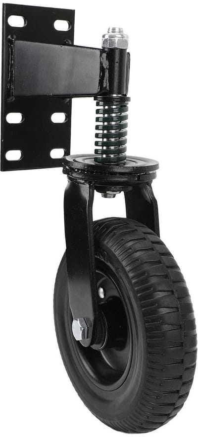 Dailygoods - Poortwiel - Heavy Duty - Stil en gedempt - 8 Inch - 600 lb dragend - Geschikt voor metalen en houten poorten - Robuust ontwerp