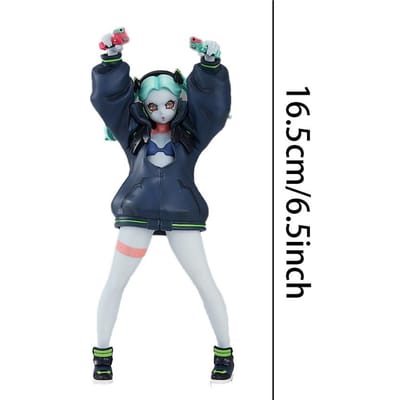 17cm Cyberpunk Edgerunners Anime Figuur Super Hacker Lucy Actiefiguur Straatman David Figuur PVC Volwassen Verzameling Model Hoge Kwaliteit Speelgoed blue