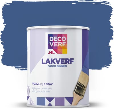 Decoverf lakverf koningsblauw, 750ml