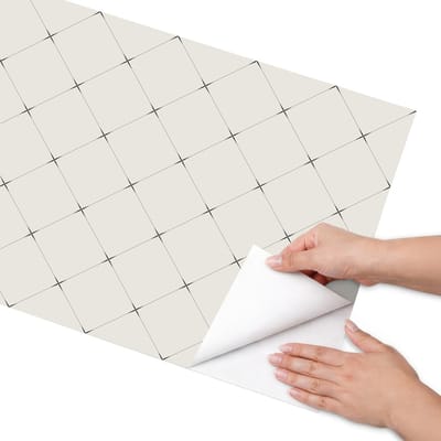 Coloray Meubel Wrap Folie - Romig Meubelfolie - 50x100 cm - Meubelfolie Zelfklevend Geometrische rhomben - Wrapfolie Keuken - Scandinavisch Meubelfolie - Decoratiefolie - Tafeldecoratie - Achtergronden en patronen