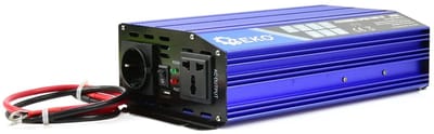 GEKO Pure sinusomvormer - 12V naar 230V - 1000/2000W - USB-aansluiting - Compact ontwerp