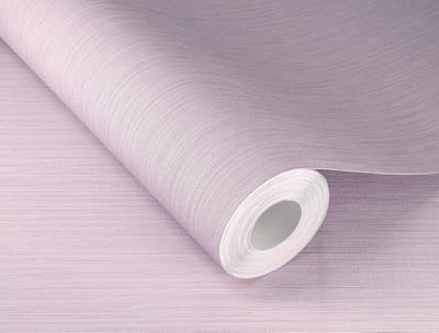 Rasch 537642 Lila Vliesbehang voor Stijlvolle Interieurs Linnenlook fijne lijntjesprint