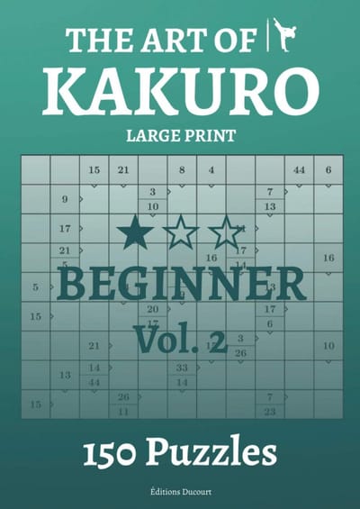 Kakuro Puzzelboek Groot Lettertype - Uitdagende Sommenpuzzels met Oplossingen