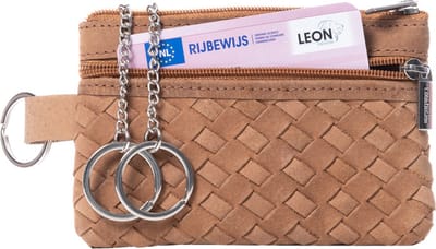 Sleuteletui Leer – Sleutelhoesje met Rits – Sleuteltasje Heren & Dames – Leren Sleutel Etui – Cadeau voor Man & Vrouw – LeonDesign