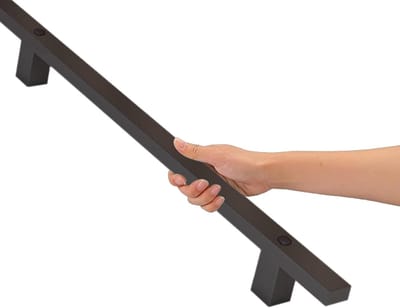 Trapleuning Metaal - Steun voor Trap - Veiligheid Binnen - Stevig Smeedijzer - 420cm Lengte - Zwart