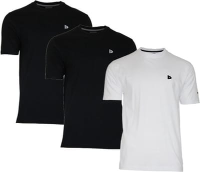 3-Pack Donnay - T-shirt (Vince) - Sportshirt - Heren - Black/White/Black (272) - maat S