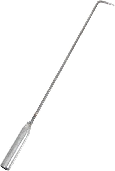 Vuurkorf Poker - Haardgereedschap Buiten - Kampvuur Aanmaken - Verlengd IJzer Ontwerp - 40 cm Lengte - Zilver
