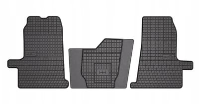 Frogum FORD Transit Mk6 (2000-2006) / Mk7 (2006-2013) - Rubberen automatten - Set van 3 - Geurloos - Perfecte pasvorm
