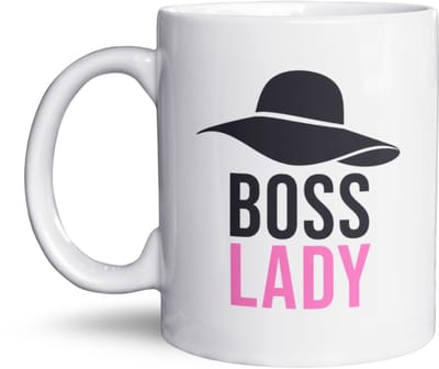 NietMokken.nl - Grappige Mok – Boss Lady – Keramische Koffiemok 325 ml – Cadeautje voor Vriendin – Aan beide zijden bedrukt - Inclusief gratis NietMokken® viltje
