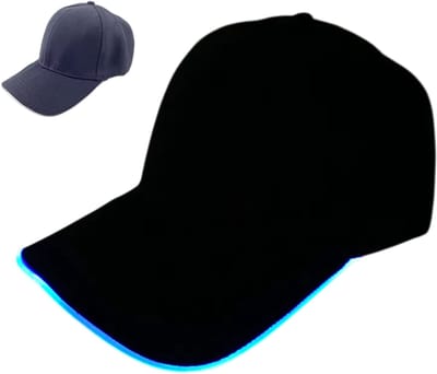 LED lichtgevende baseball cap – opvallende knipperende LED festival pet voor feest, rave en party gebruik - Blauw