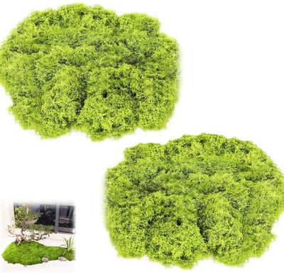 Dailygoods - Kunstmos, 200 g kunstmos om te decoreren, kunstmos, decoratie, mosafbeelding voor muur, kribbe, aquarium, kribbe, modelbouw, lichtgroen