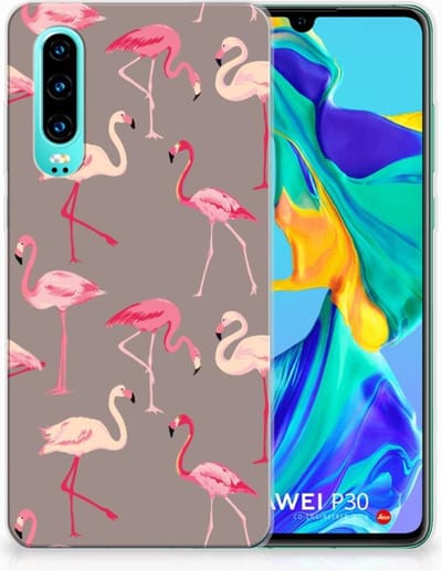 Huawei P30 TPU Hoesje Flamingo