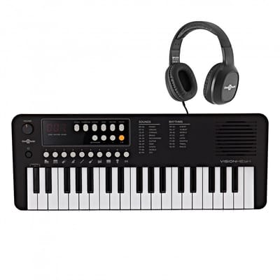 VISIONKEY-1 Draagbaar Minikeyboard met 37 Toetsen en Hoofdtelefoon