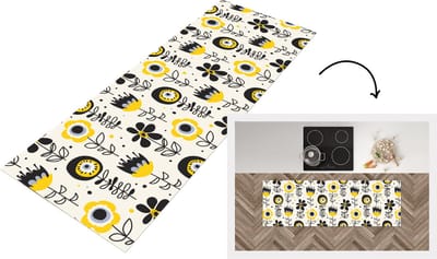 Keukenloper - Loper keuken - Meiden - Bloemen - Blaadjes - Patronen - 150x50 cm - Keukenloper vinyl