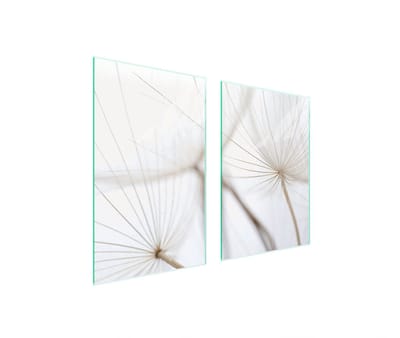 TMK ArtDeko - Serie Bloem - Glazen Beschermplaat - 65x52 cm - Snijplank - Spatbescherming
