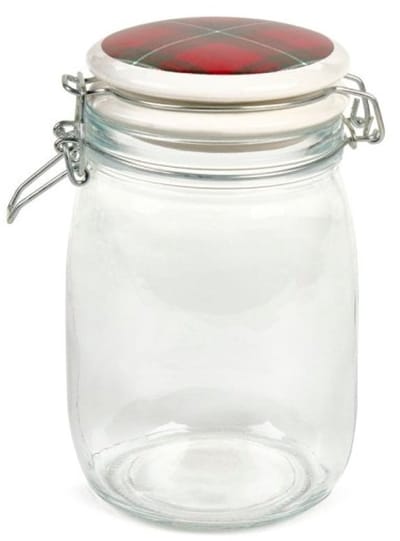 voorraadpot tartan glas - 1000 ml - nuvole di Stoffa