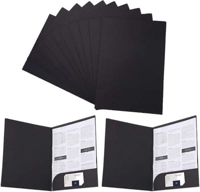 Allecto - Documentenmap - A4-presentatiemap - 12 stuks - zwart