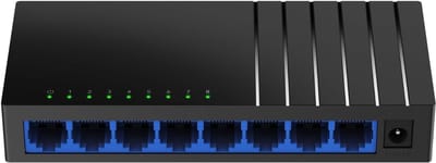 RWB® Interner Splitter - Internet Splitter Verdubbelaar - Internet Splittervan 1 Naar 2 - Zwart - 20cm x 15cm x 15cm
