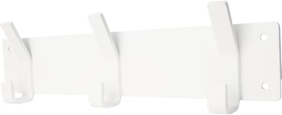 Marcellis - Kapstok - Wandkapstok met 3 haken + schroefset - staal - 40cm bij 12cm - mat wit - T1