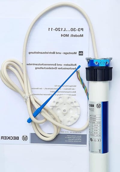 Rolluikaandrijving - Buismotor - Automatisch bedienen - Mechanische eindafschakeling - 20 Nm - Wit