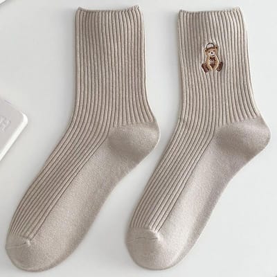 Kave Cartoon Beer Sokken Zachte Katoenen Sokken Herfst Koffie Kousen Kawaii Dames Sokken Koreaanse Casual Kousen Dames Kousen One Size