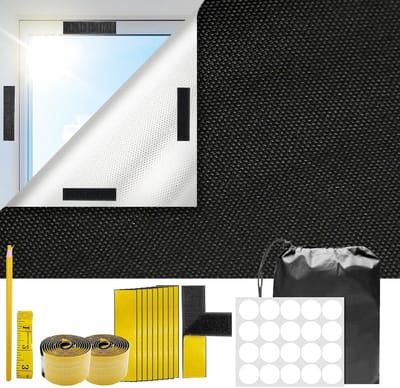 Zwarte Rolgordijn voor Donkere Kamers - Ideaal voor Privacy, Lichtblokkering en Geluidsisolatie