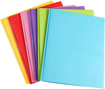 longziming -Aquarel Mappen - Stevige Kartonnen Mappen - Voor A4 Documenten En Tussenschotten - 6 Stuks - School En Kantoor Gebruik In Pastelkleuren