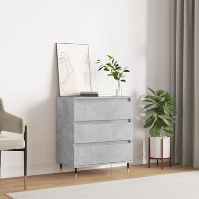 vidaXL - Dressoir - 60x35x70 - cm - bewerkt - hout - betongrijs