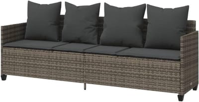 Ligbed met kussen - Tuinstoel terrasmeubel - Ontspannen in de tuin - Verstelbare rugleuning voetensteun - 204 cm - Grijs