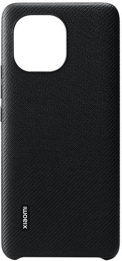Origineel Xiaomi Mi 11 Hoesje Rugged Vegan Leather Case Carbon Zwart geschikt voor Xiaomi Mi 11