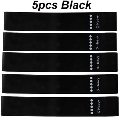 5 stuks Weerstandsbanden Set Yoga Elastische Band voor Fitness Oefening Stretch Riem 5 Weerstandsniveaus Workout Banden Fitnessapparatuur