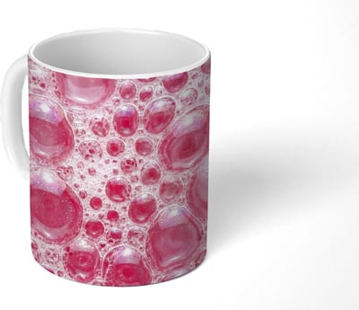 Mok - Koffiemok - Roze - Schuim - Bubbels - Mokken - 350 ML - Beker - Koffiemokken - Theemok