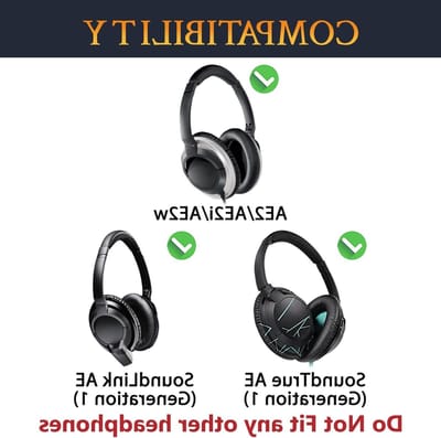 Dailygoods - SOULWIT oorkussens vervangen voor Bose AE2, AE2w, AE2i/SoundLink & SoundTrue Around-Ear AE Generatie 1.0 hoofdtelefoons, earpads cushions van proteïneleer